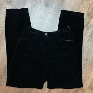 Emanuel Ungaro Black Velvet Dress Pants